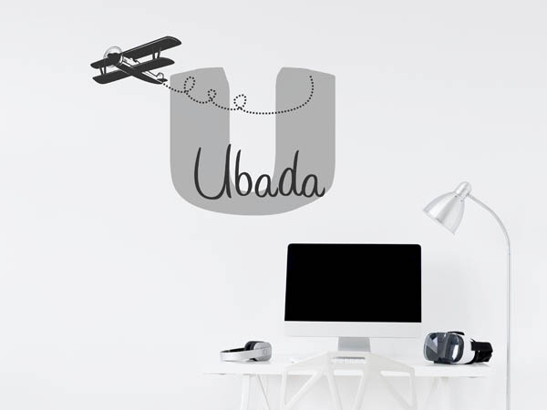 Wandtattoo Ubada mit Flugzeug
