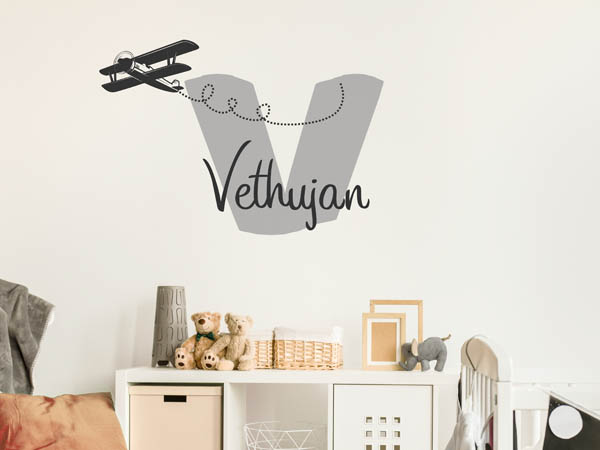 Wandtattoo Vethujan mit Flugzeug