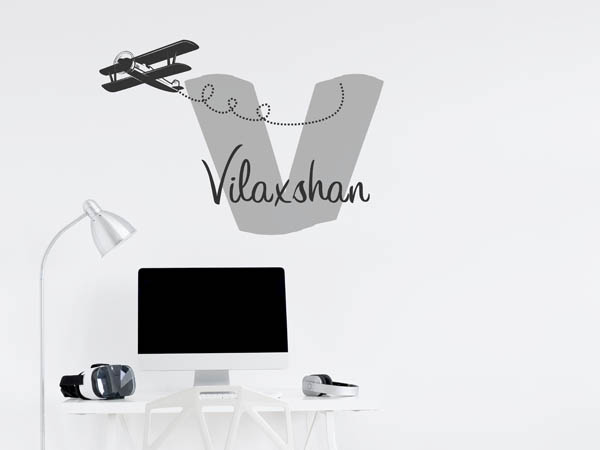 Wandtattoo Vilaxshan mit Flugzeug