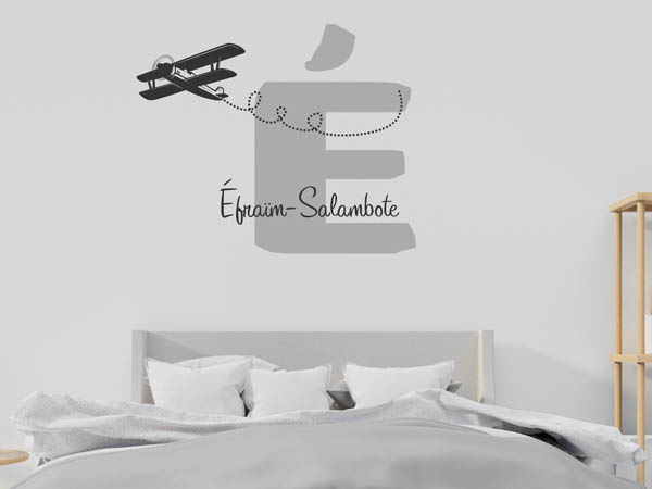 Wandtattoo Éfraïm-Salambote mit Flugzeug