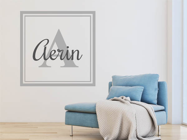 Wandtattoo Aerin als eckiges Monogramm