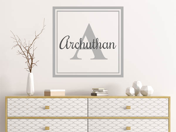 Wandtattoo Archuthan als eckiges Monogramm