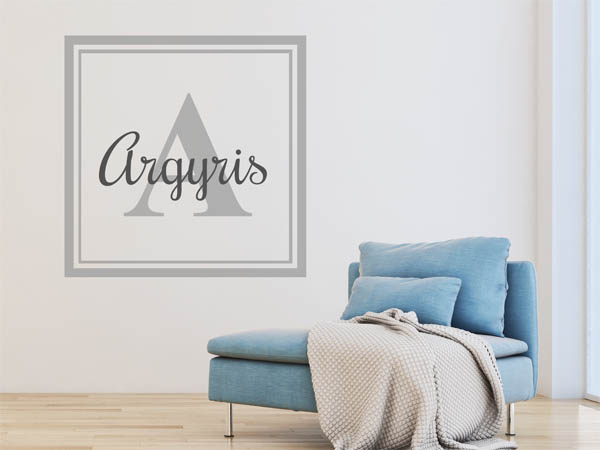 Wandtattoo Argyris als eckiges Monogramm