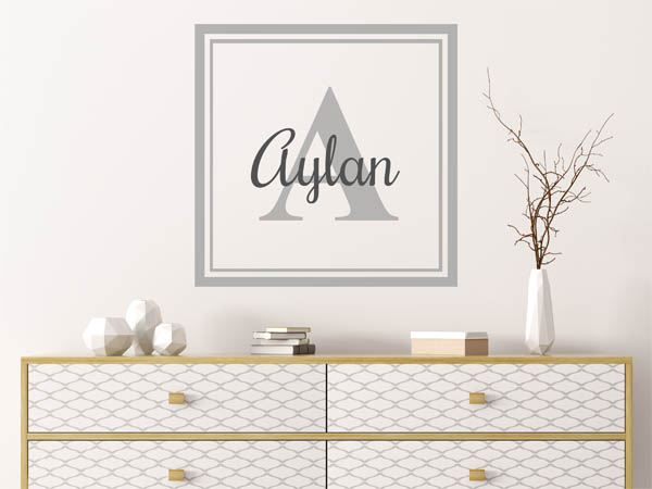 Wandtattoo Aylan als eckiges Monogramm
