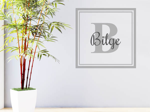 Wandtattoo Bilge als eckiges Monogramm