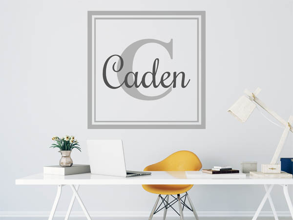Wandtattoo Caden als eckiges Monogramm