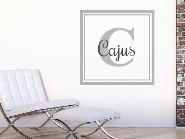 Wandtattoo Cajus als eckiges Monogramm