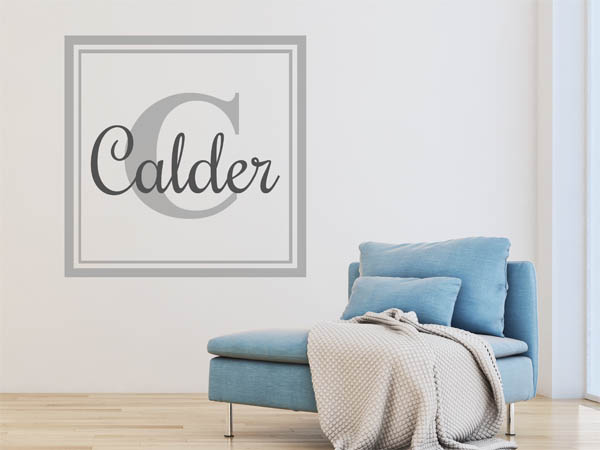 Wandtattoo Calder als eckiges Monogramm