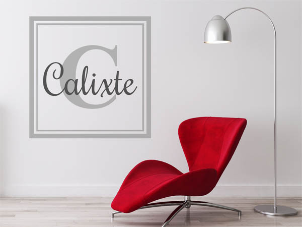 Wandtattoo Calixte als eckiges Monogramm