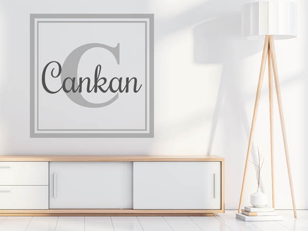 Wandtattoo Cankan als eckiges Monogramm
