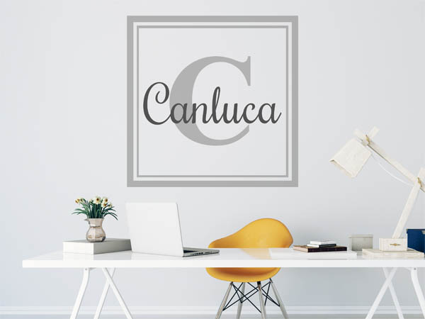 Wandtattoo Canluca als eckiges Monogramm