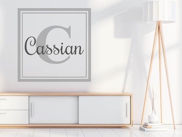 Wandtattoo Cassian als eckiges Monogramm