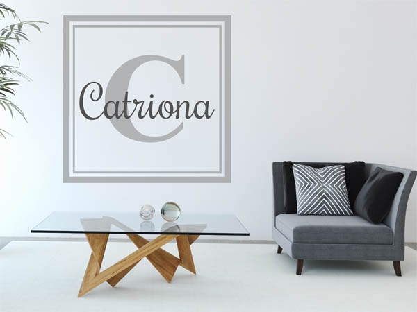 Wandtattoo Catriona als eckiges Monogramm