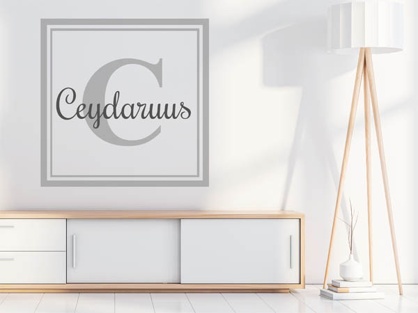 Wandtattoo Ceydaruus als eckiges Monogramm