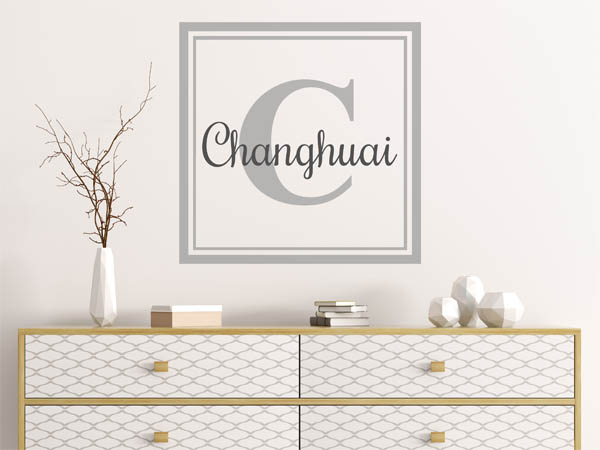 Wandtattoo Changhuai als eckiges Monogramm