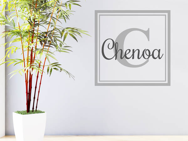 Wandtattoo Chenoa als eckiges Monogramm