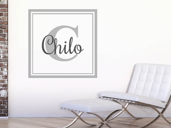Wandtattoo Chilo als eckiges Monogramm