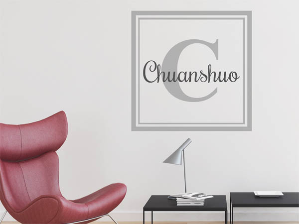 Wandtattoo Chuanshuo als eckiges Monogramm