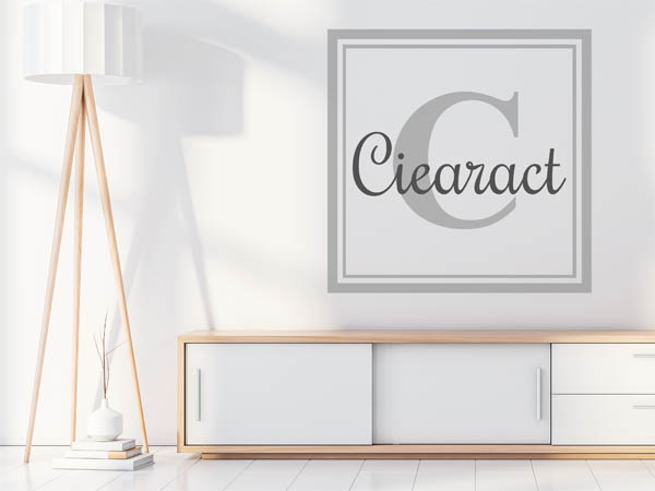 Wandtattoo Ciearact als eckiges Monogramm