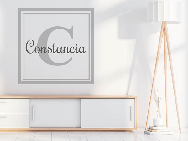 Wandtattoo Constancia als eckiges Monogramm