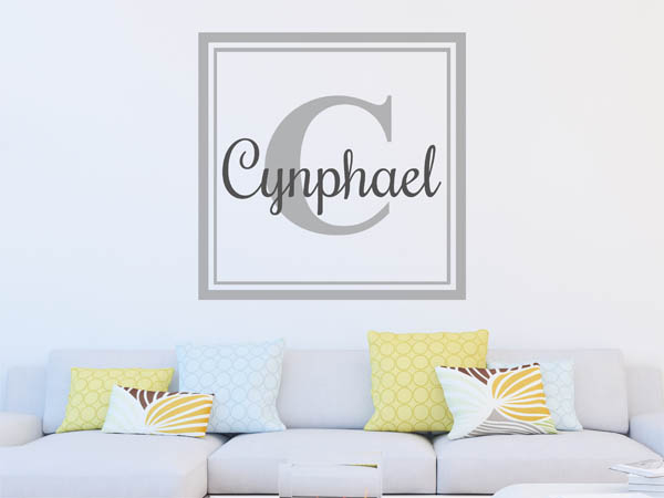 Wandtattoo Cynphael als eckiges Monogramm