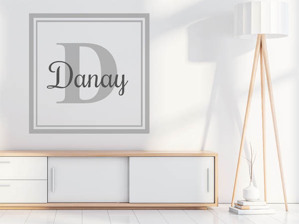 Wandtattoo Danay als eckiges Monogramm