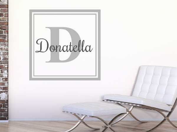 Wandtattoo Donatella als eckiges Monogramm