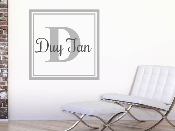 Wandtattoo Duy Tan als eckiges Monogramm