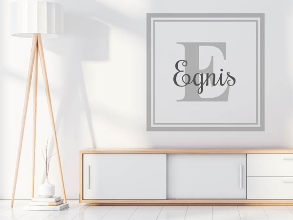 Wandtattoo Egnis als eckiges Monogramm