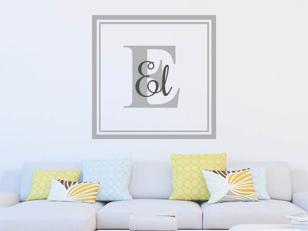 Wandtattoo El als eckiges Monogramm