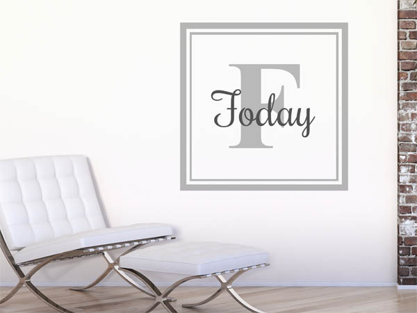 Wandtattoo Foday als eckiges Monogramm