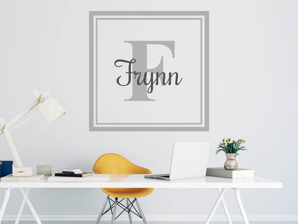 Wandtattoo Frynn als eckiges Monogramm