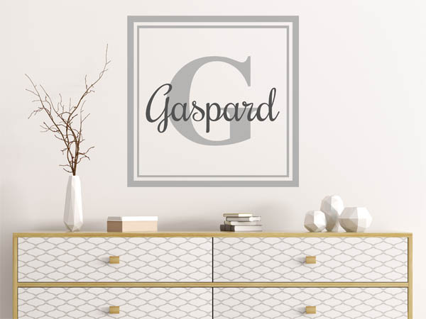 Wandtattoo Gaspard als eckiges Monogramm