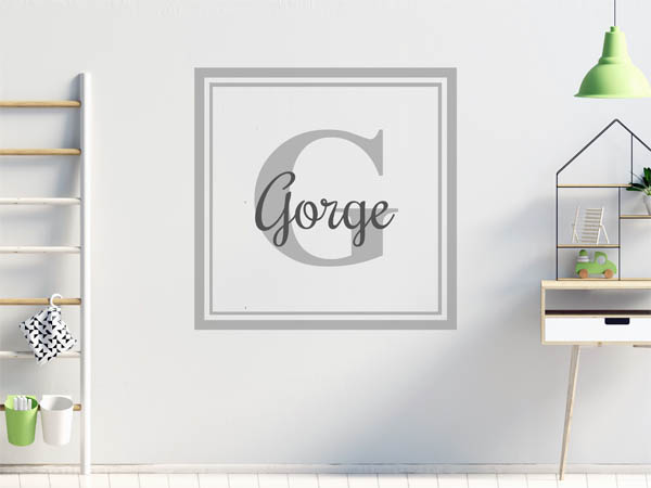 Wandtattoo Gorge als eckiges Monogramm