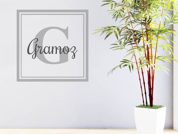 Wandtattoo Gramoz als eckiges Monogramm