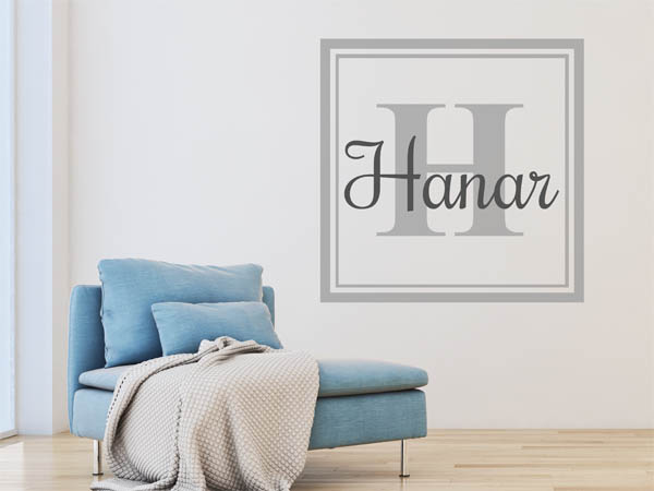 Wandtattoo Hanar als eckiges Monogramm