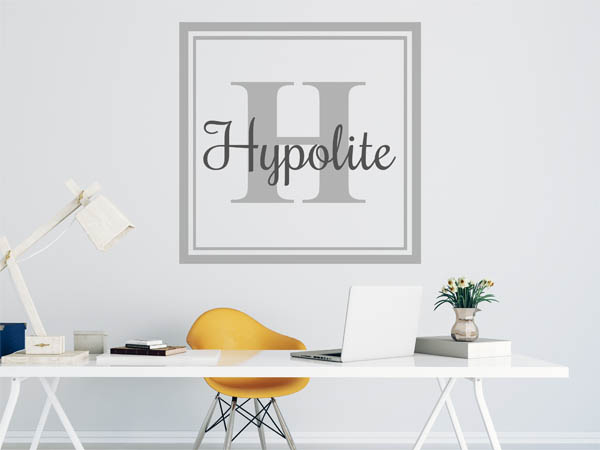 Wandtattoo Hypolite als eckiges Monogramm