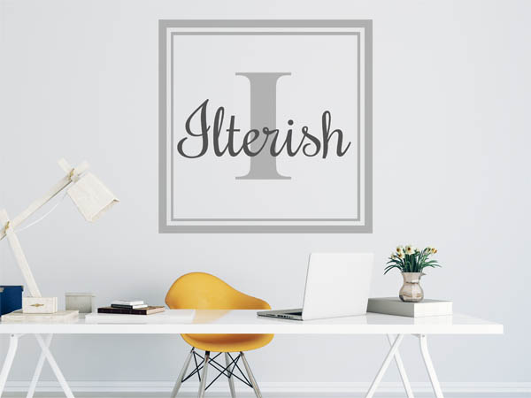 Wandtattoo Ilterish als eckiges Monogramm