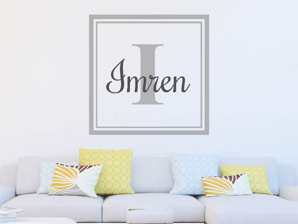Wandtattoo Imren als eckiges Monogramm