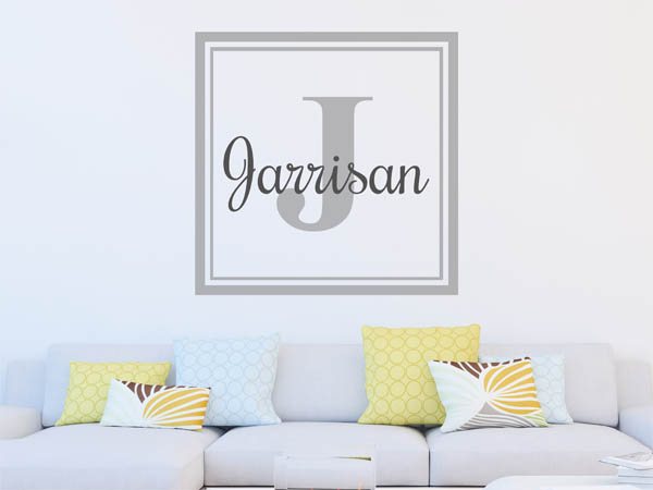 Wandtattoo Jarrisan als eckiges Monogramm