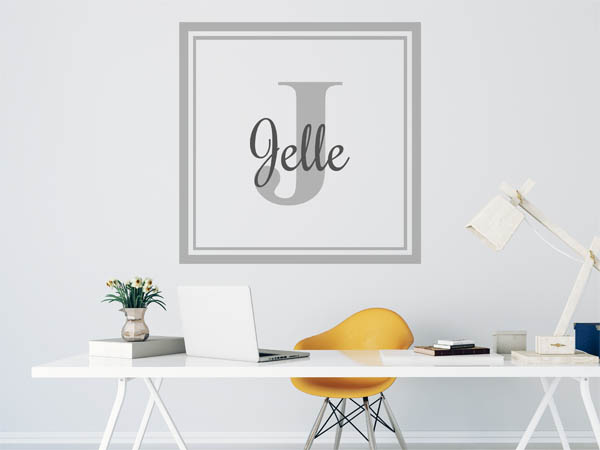 Wandtattoo Jelle als eckiges Monogramm