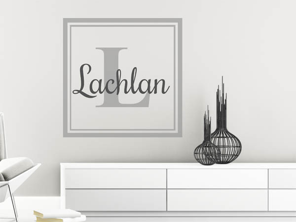 Wandtattoo Lachlan als eckiges Monogramm