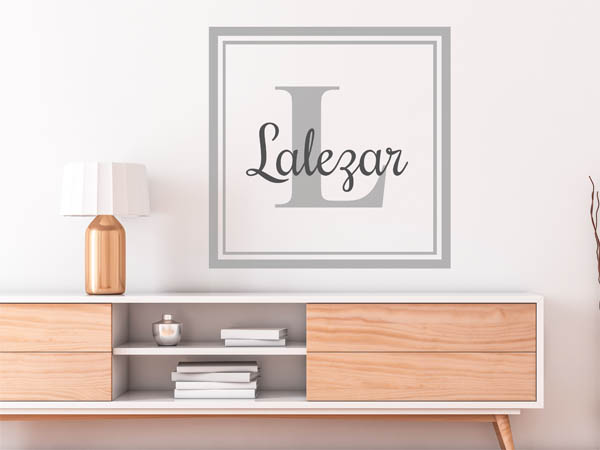 Wandtattoo Lalezar als eckiges Monogramm