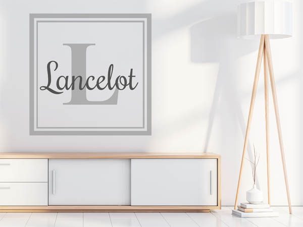 Wandtattoo Lancelot als eckiges Monogramm