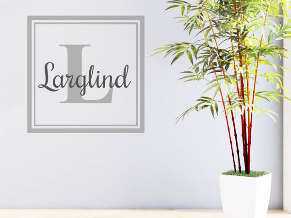 Wandtattoo Larglind als eckiges Monogramm