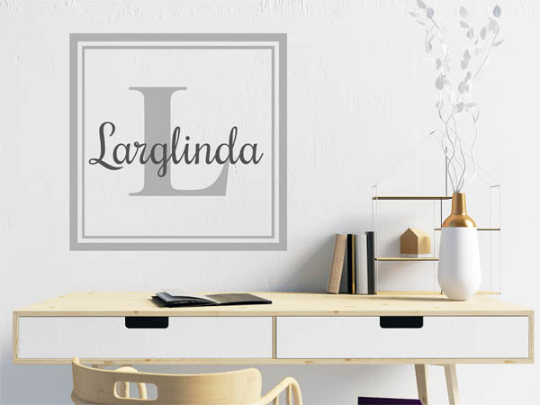 Wandtattoo Larglinda als eckiges Monogramm