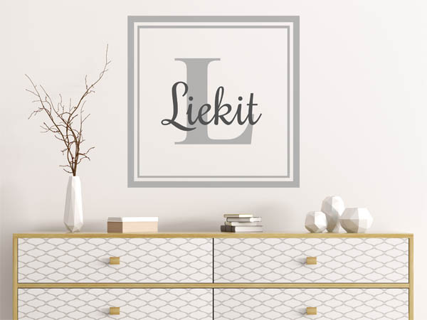 Wandtattoo Liekit als eckiges Monogramm