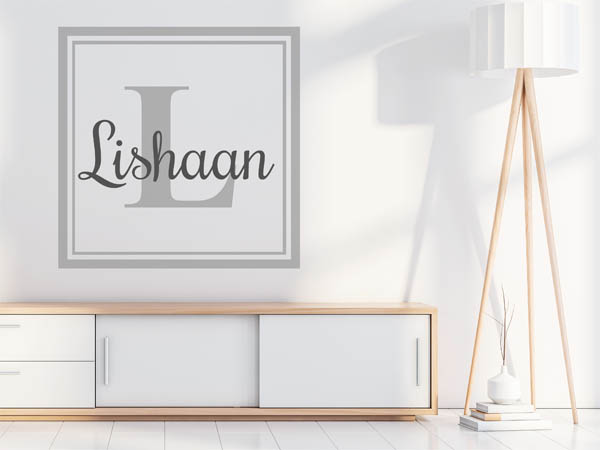 Wandtattoo Lishaan als eckiges Monogramm