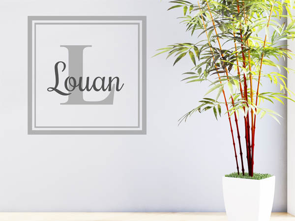 Wandtattoo Louan als eckiges Monogramm