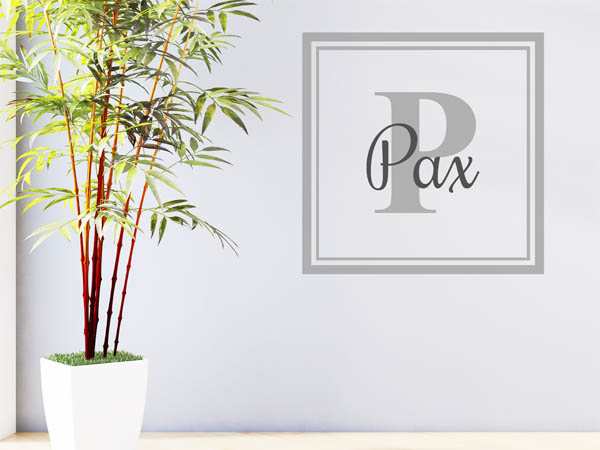 Wandtattoo Pax als eckiges Monogramm